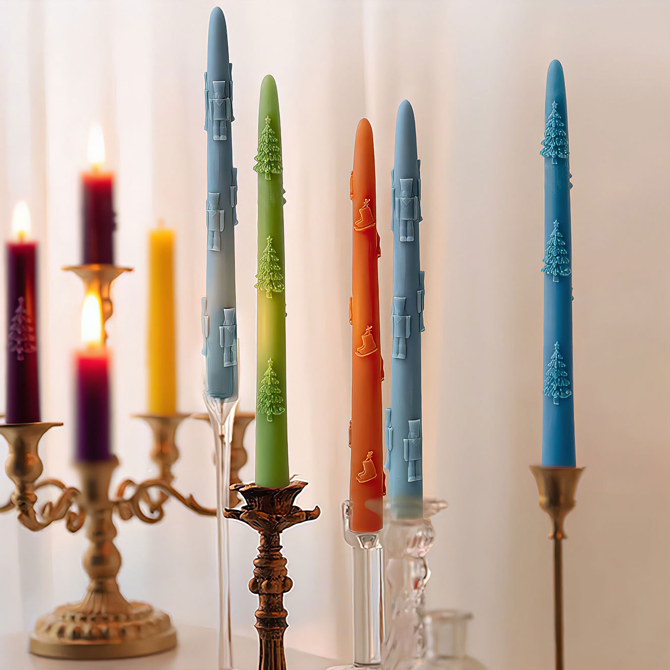 Home Fragrance Rituals - Christmas Long Candle Silicone Mold DIY