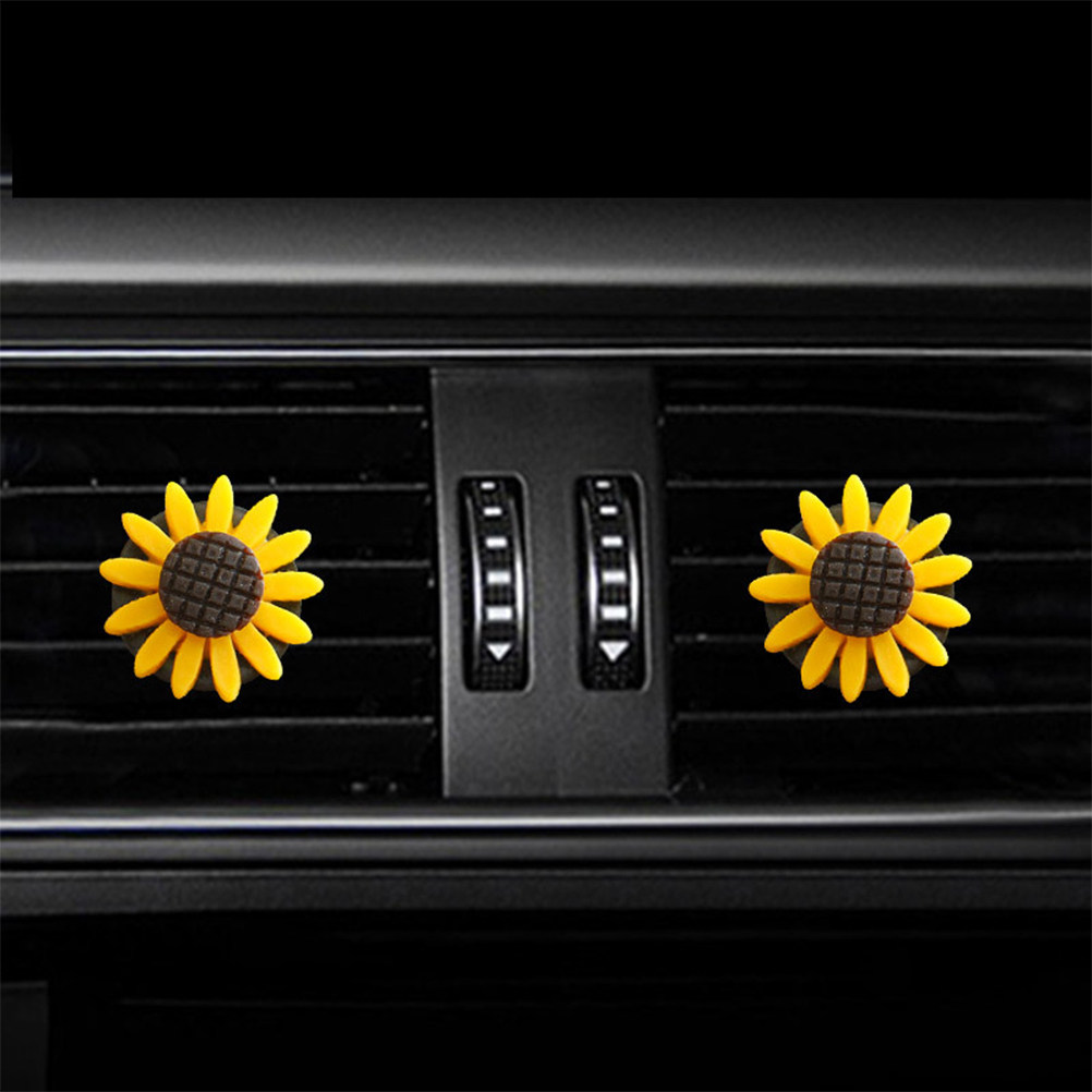 Home Fragrance Wholesale - 2Pcs Sunflower Car Aromatherapy Clip Air