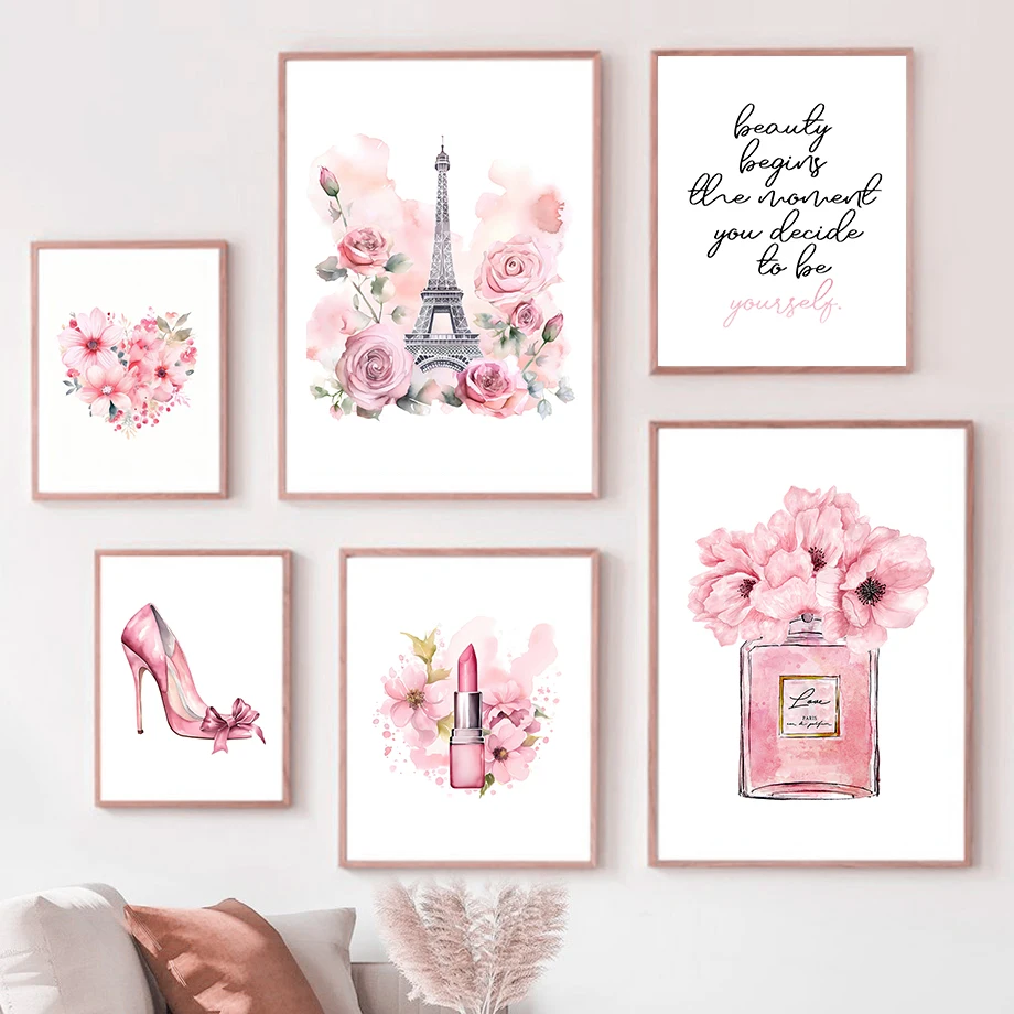 Paris Fashion Art Poster Pink  - огляд і ціна Room Spray Bottle